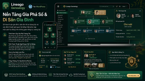Số hóa phả hệ: Xây dựng nền tảng gia phả hiện đại cho các dòng họ Việt