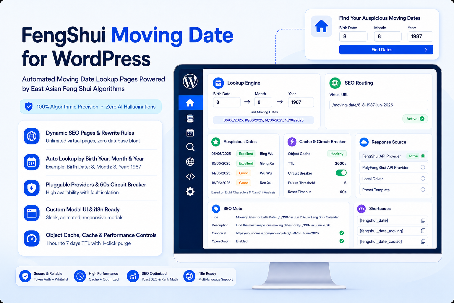 FengShui Moving Date for WordPress