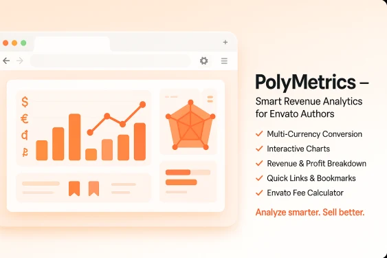 PolyMetrics - Tiện Ích Phân Tích Giá & Doanh Thu Sản Phẩm Envato cho Chrome