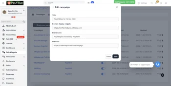 Mạng Lưới Quảng Cáo & Phân Phối Widget Đa Nền Tảng - Module Poly Widgets cho Perfex CRM thumbnail