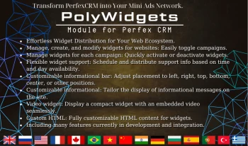 Mini Ads Network & External Widget Distribution Engine - Poly Widgets for Perfex CRM
