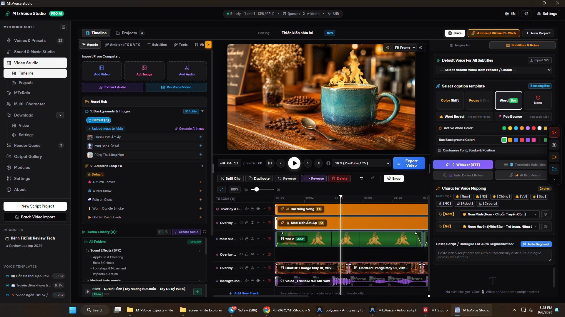 MTxStudio - AI Video Voiceover & Multi-Track Studio