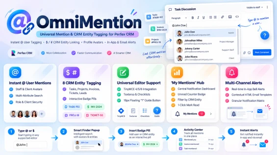 How to Tag Users and Link CRM Records in Perfex CRM with OmniMention